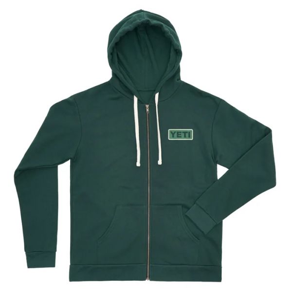 YETI Zip Logo Hoodie - Forest Green - Large