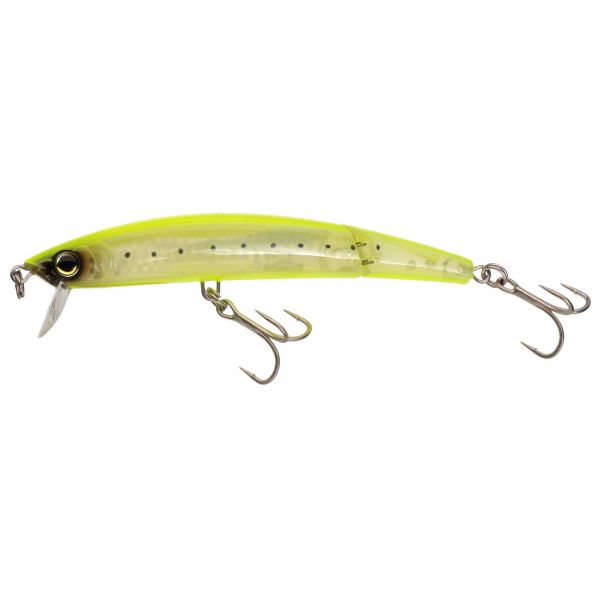 Yo-Zuri F1096 Crystal 3D Minnow Jointed Lure GHCS Chartreuse Silver