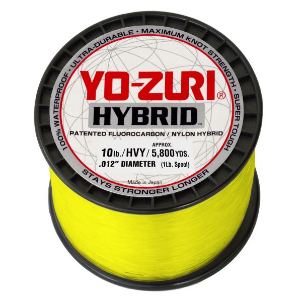 Yo-Zuri Hybrid Fluorocarbon - High Vis Yellow - 1Lb Spool - 10lb Test