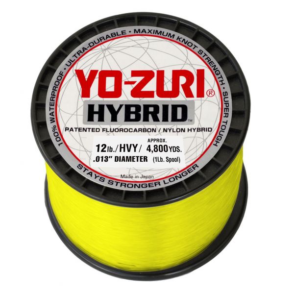 Yo-Zuri Hybrid Fluorocarbon - High Vis Yellow - 1Lb Spool - 12lb Test