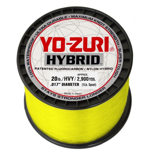 Yo-Zuri Hybrid Fluorocarbon - High Vis Yellow - 1Lb Spool - 20lb Test