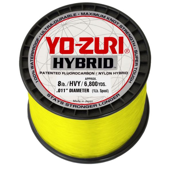 Yo-Zuri Hybrid Fluorocarbon - High Vis Yellow - 1Lb Spool - 8lb Test