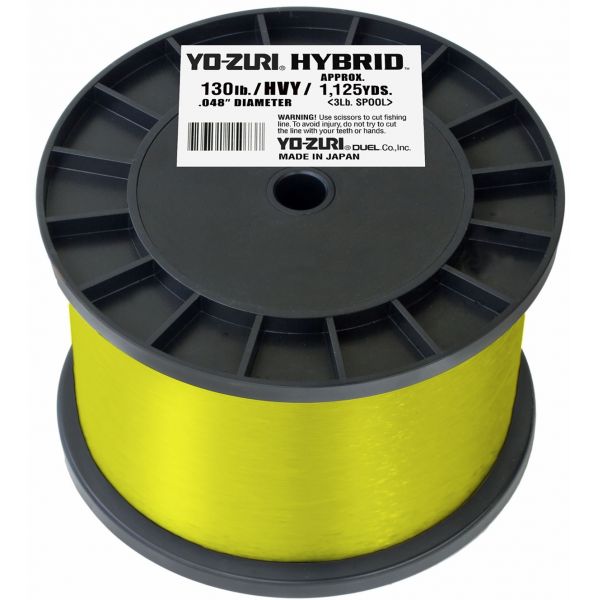 Yo-Zuri Hybrid Fluorocarbon - High Vis Yellow - 3Lb Spool - 130lb Test