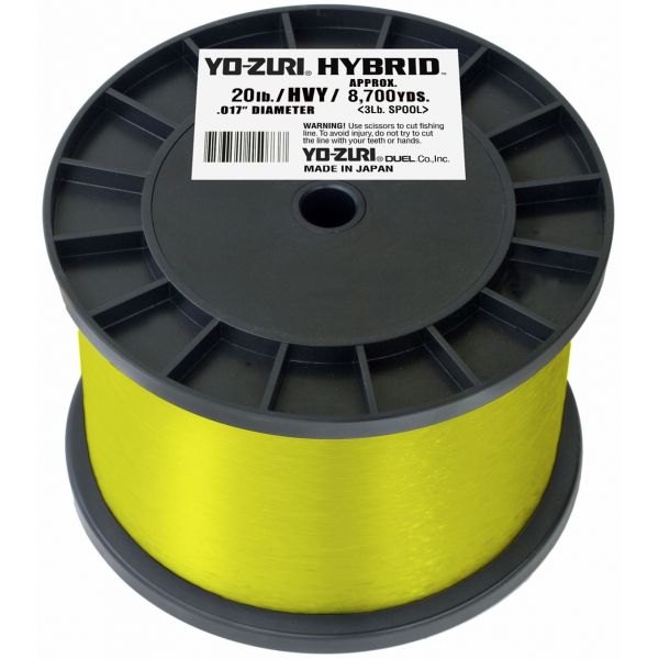 Yo-Zuri Hybrid Fluorocarbon - High Vis Yellow - 3Lb Spool - 20lb Test