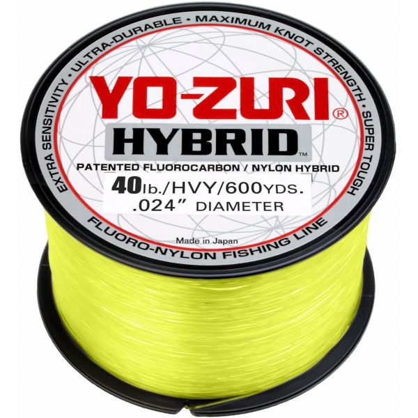 Yo-Zuri Hybrid Fluorocarbon - High Vis Yellow - 600yds - 40lb Test