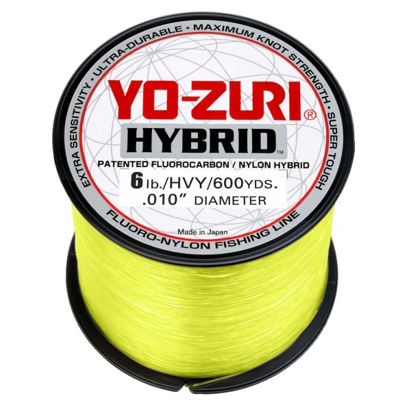 Yo-Zuri Hybrid Fluorocarbon - High Vis Yellow - 600yds - 6Lb Test