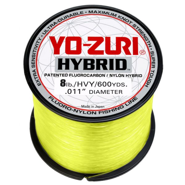 Yo-Zuri Hybrid Fluorocarbon - High Vis Yellow - 600yds - 8Lb Test