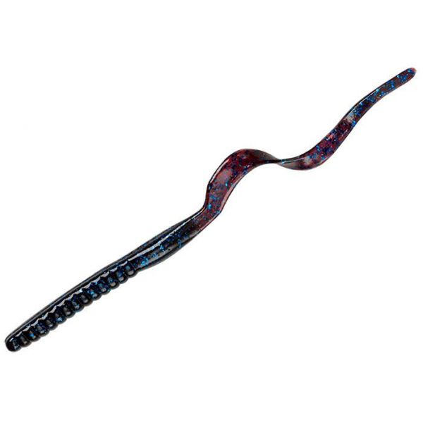 Yum Ribbon Tail Worm - 10in - Blue Fleck