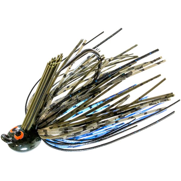 Z-Man Crosseyez Power Finesse Jig - 1/4oz - Bruised Green Pumpkin