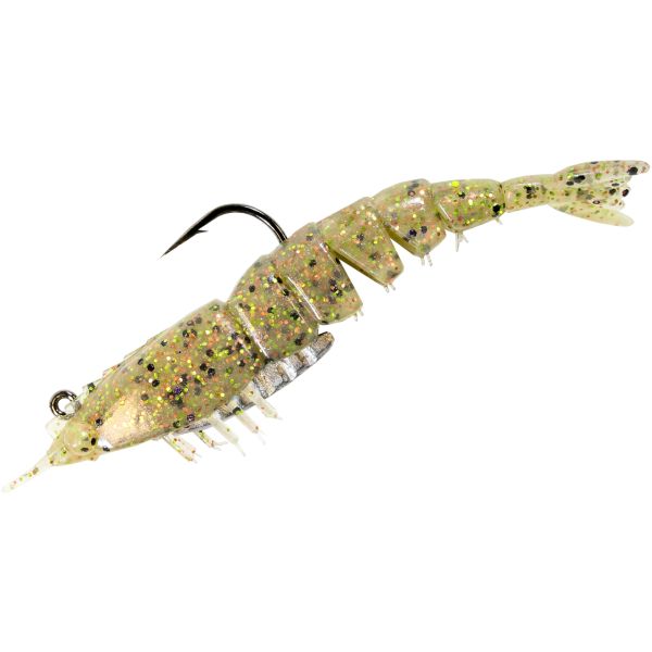 Z-Man EZ Shrimpz Rigged Lure - 3-1/2in - Greasy Prawn