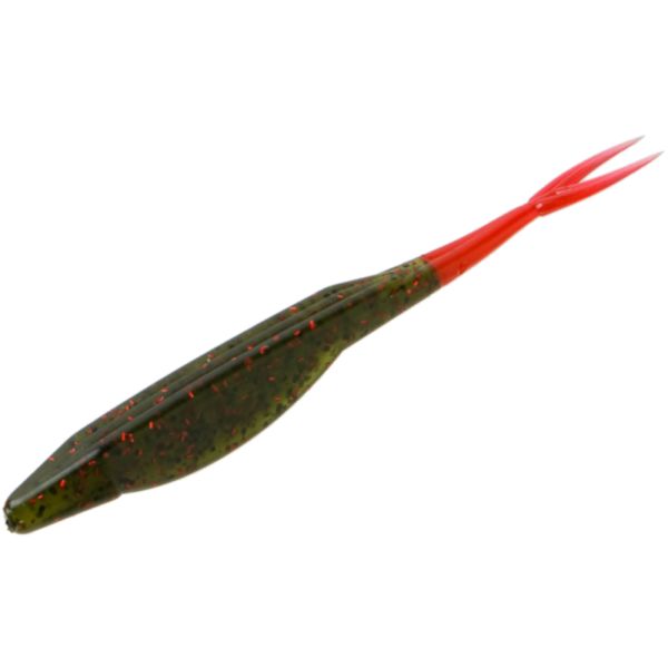 Zoom Salty Super Fluke - Avocado Red Tail