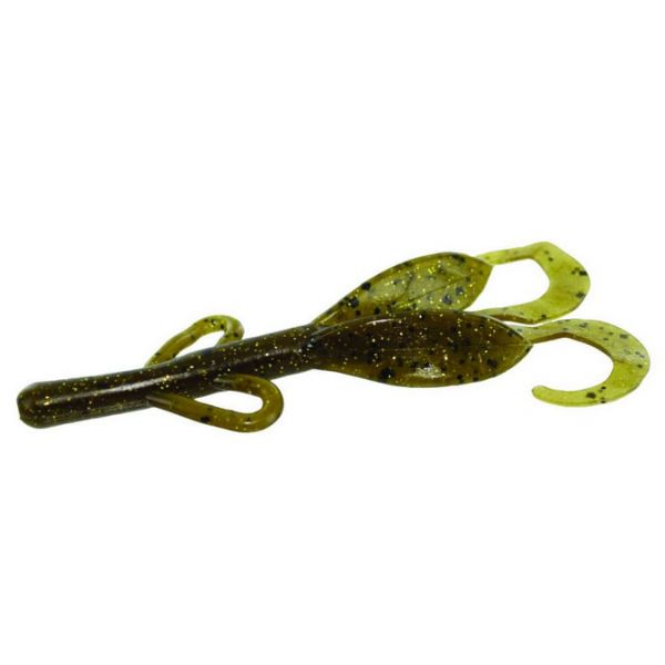 Zoom Baby Brush Hog Bait - 4in - Green Pumpkin Gold