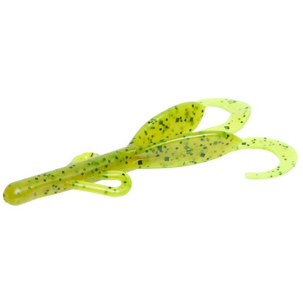 Zoom Baby Brush Hog Bait - 4in - Chartreuse Pumpkin