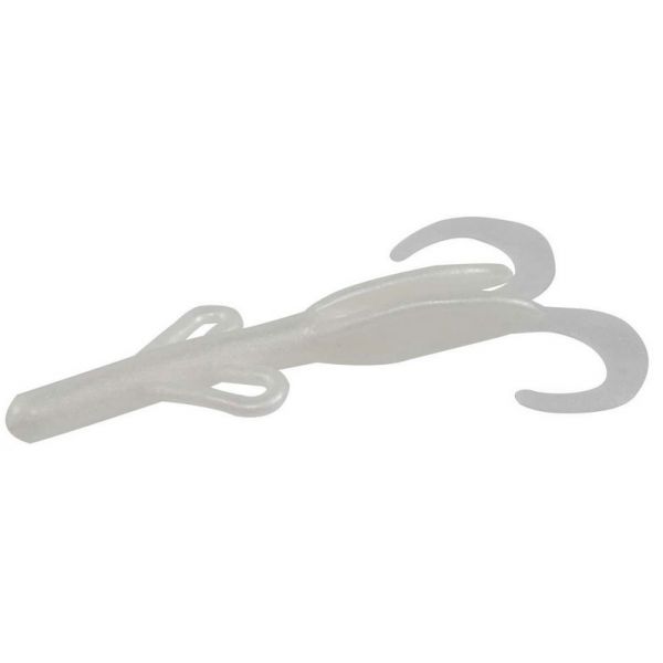 Zoom Baby Brush Hog Bait - 4in - White Pearl