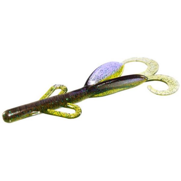 Zoom Baby Brush Hog Bait - 4in - Purple Passion