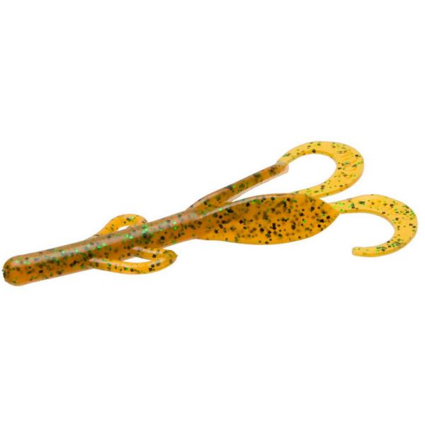 Zoom Baby Brush Hog Bait - 4in - Rootbeer Pepper Green