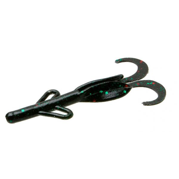 Zoom Baby Brush Hog Bait - 4in - Black Emerald