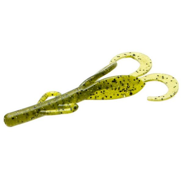 Zoom Baby Brush Hog Bait - 4in - Watermelon Gold Glit