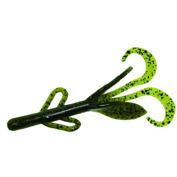 Zoom Baby Brush Hog Bait - 4in - Green Pumpkin Green