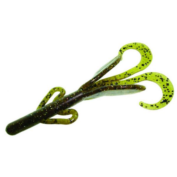 Zoom Baby Brush Hog Bait - 4in - Green Pumpkin Magic