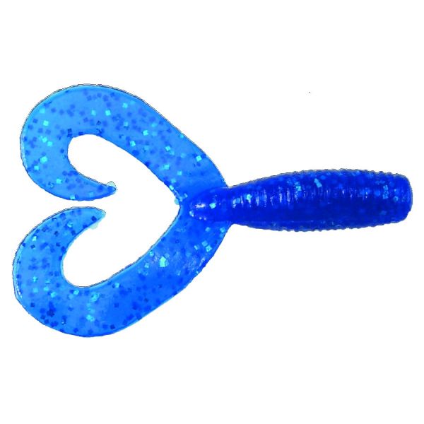 Zoom Fat Albert Twin Tail Grub Bait 3-1/2in Sapphire Blue