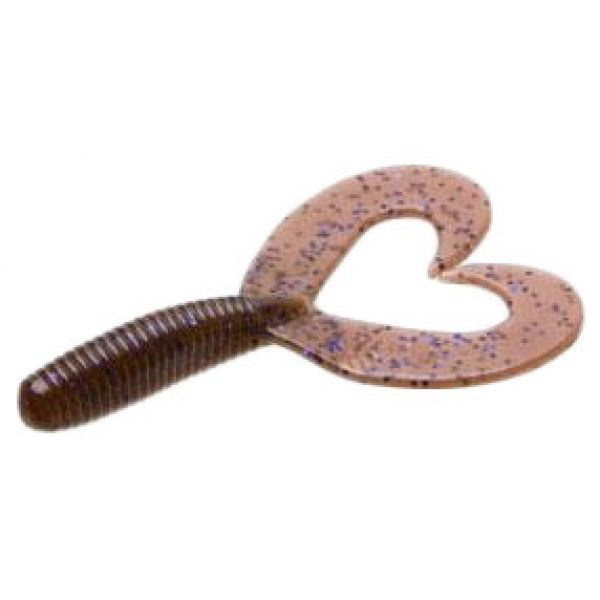 Zoom Fat Albert Twin Tail Grub Bait 3-1/2in Cinnamon Purple