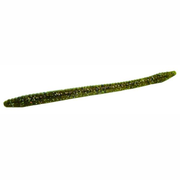 Zoom Finesse Worm Bait 4-1/2in Green Pumpkin Magic