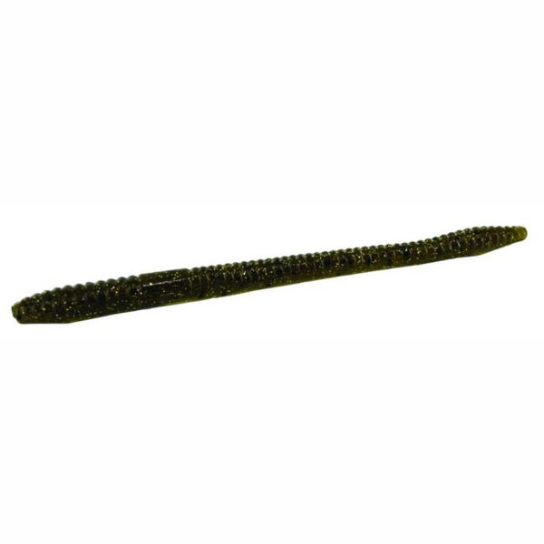 Zoom Finesse Worm Bait 4-1/2in Green Pumpkin Gold