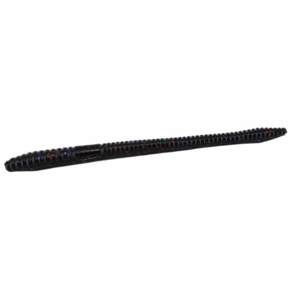 Zoom Finesse Worm Bait 4-1/2in Black Red Purple