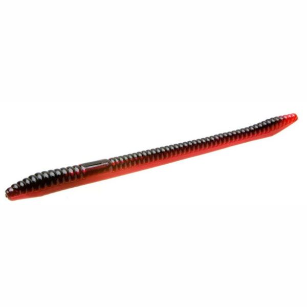 Zoom Finesse Worm Bait 4-1/2in Red Shad