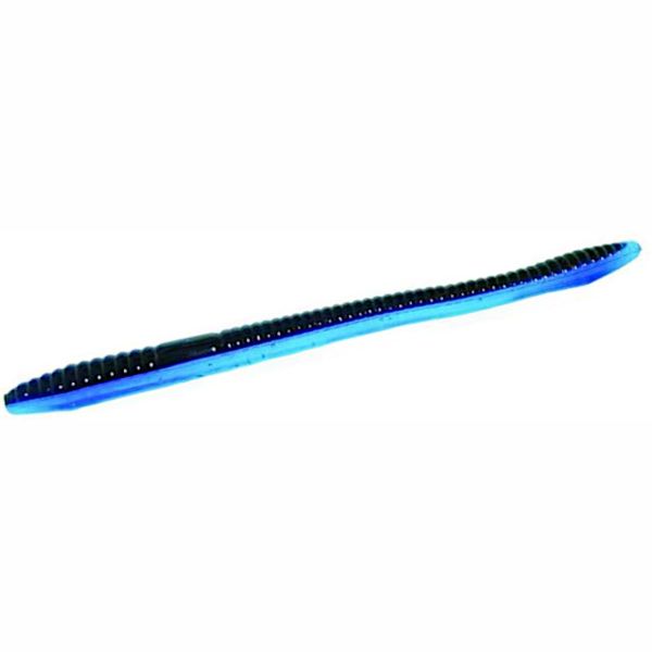 Zoom Finesse Worm Bait 4-1/2in Black Blue Bruizer