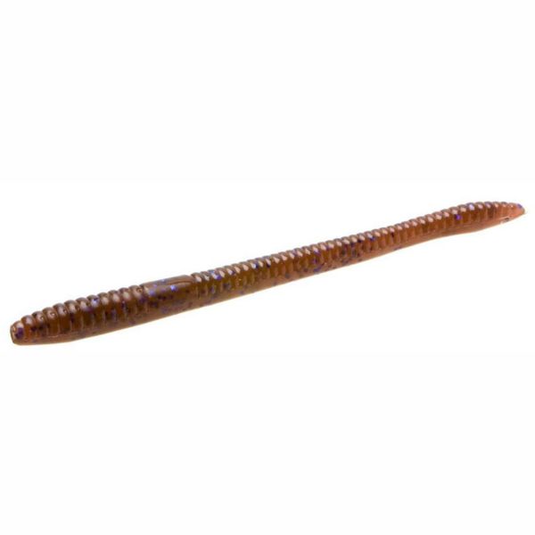 Zoom Finesse Worm Bait 4-1/2in Cinnamon Purple