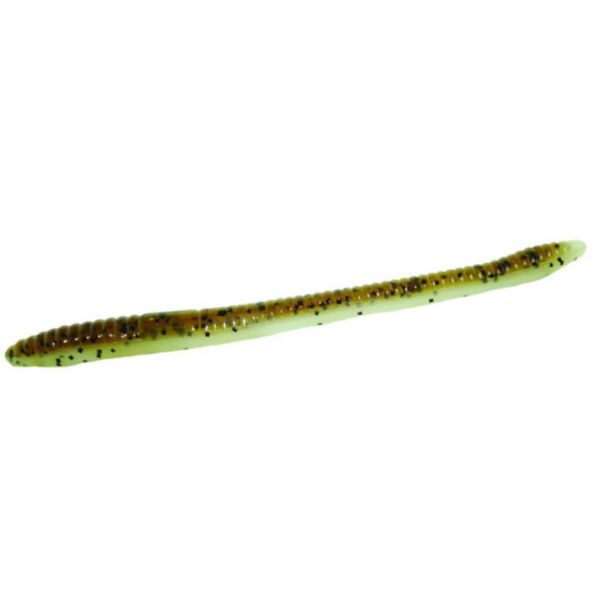 Zoom Finesse Worm Bait 4-1/2in Green Pumpkin/Pearl