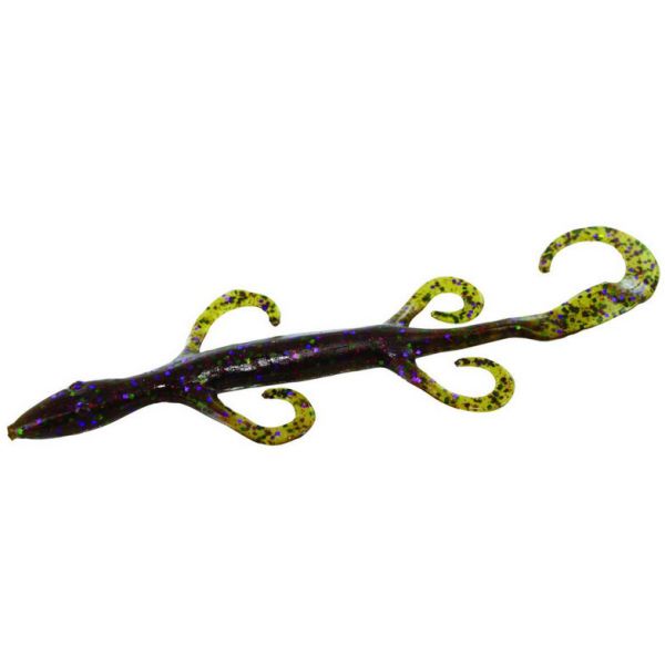 Zoom Lizard Bait - 6in - Green Pumpkin Candy Red