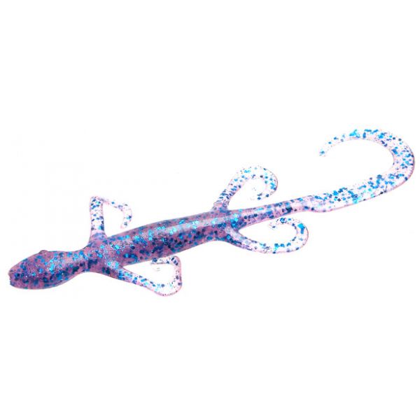 Zoom Lizard Bait - 6in - Periwinkle Blue Glit