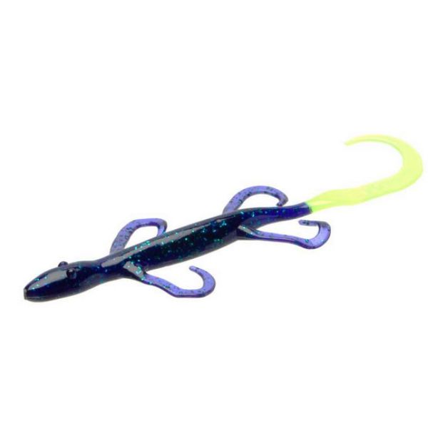 Zoom Lizard Bait - 6in - Junebug/Chartreuse