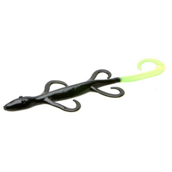 Zoom Lizard Bait - 6in - Black/Chartreuse