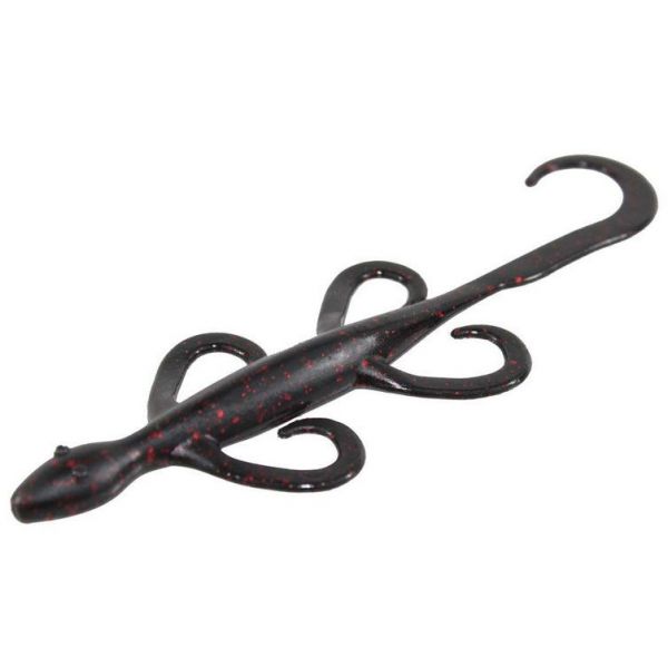 Zoom Lizard Bait - 5in - Black Red Glitter