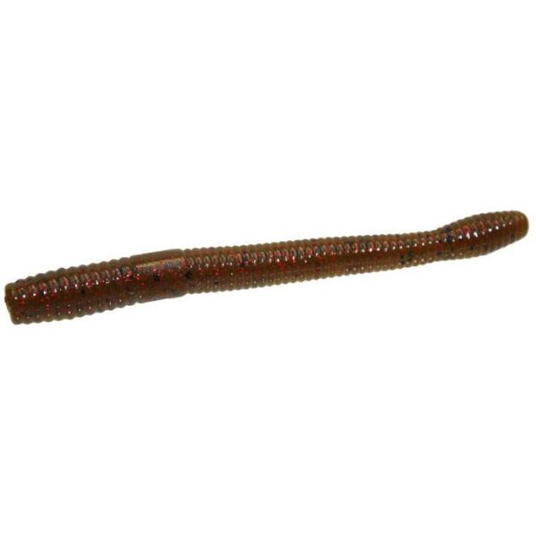 Zoom Magnum Finesse Worm Bait 5in Green Pumpkin Red