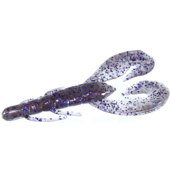 Zoom Super Speed Craw - 4in - Smoke Purple Red Glitter