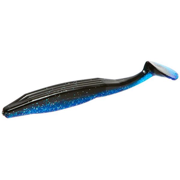 Zoom Swimmin Super Fluke - 5in - Black Blue Silver