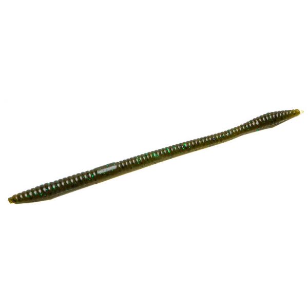 Zoom Trick Worm - 6-1/2in - Green Pumpkin Green