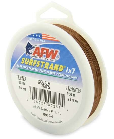 American Fishing Wire Surfstrand 1x7 Leader Wire - TackleDirect
