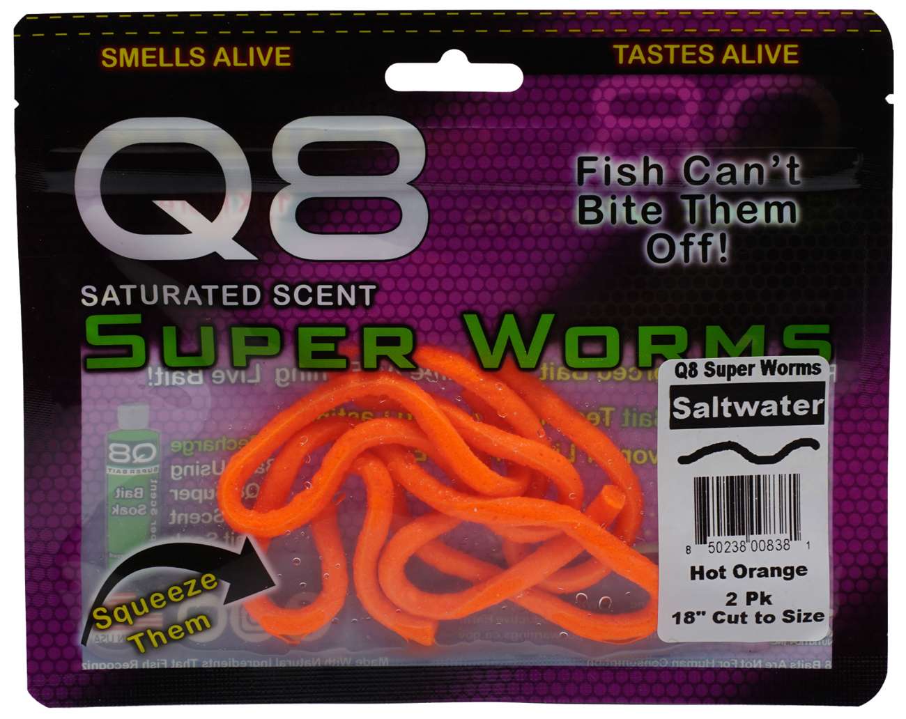 Aquatic Nutrition Q8 Super Worms - Hot Orange