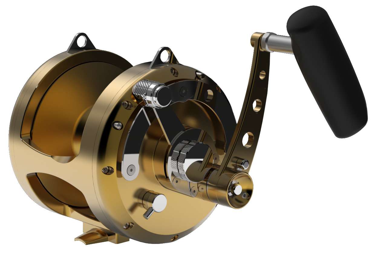 2 speed overhead fishing reels Ocean Boat Fishing Reel Gold 80W Overhead 2-Speed Trolling Deep Sea Fishing  Reels Big Game Saltwater Fishing Reels