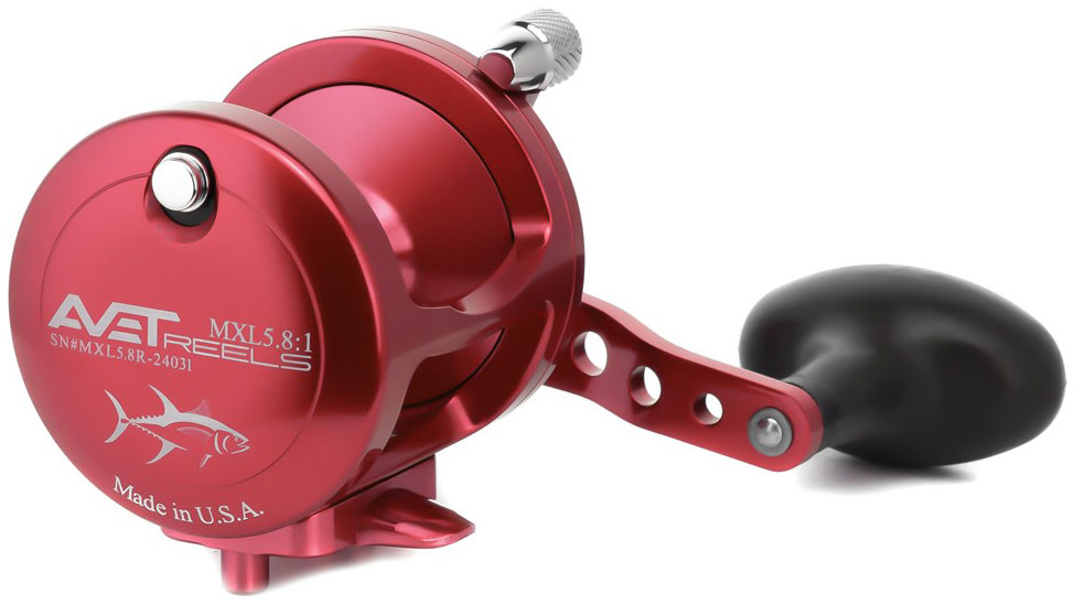 Avet MXL 5.8 Single Speed Lever Drag Casting Reel Red