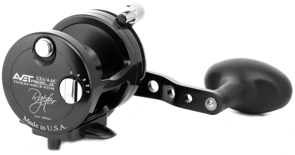 Avet SX 6 4 MC Raptor 2 Speed Lever Drag Casting Reel Black