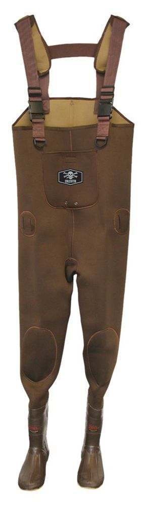 Calcutta CC22102 Men's Rubber Chest Wader Brown Cleated Outsole 
