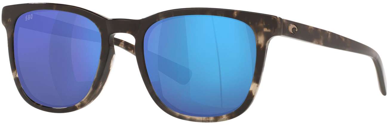 Photos - Sunglasses Costa Del Mar Costa Sullivan  - Shiny Black Kelp/Blue Mirror 580G 06S2002 2002 