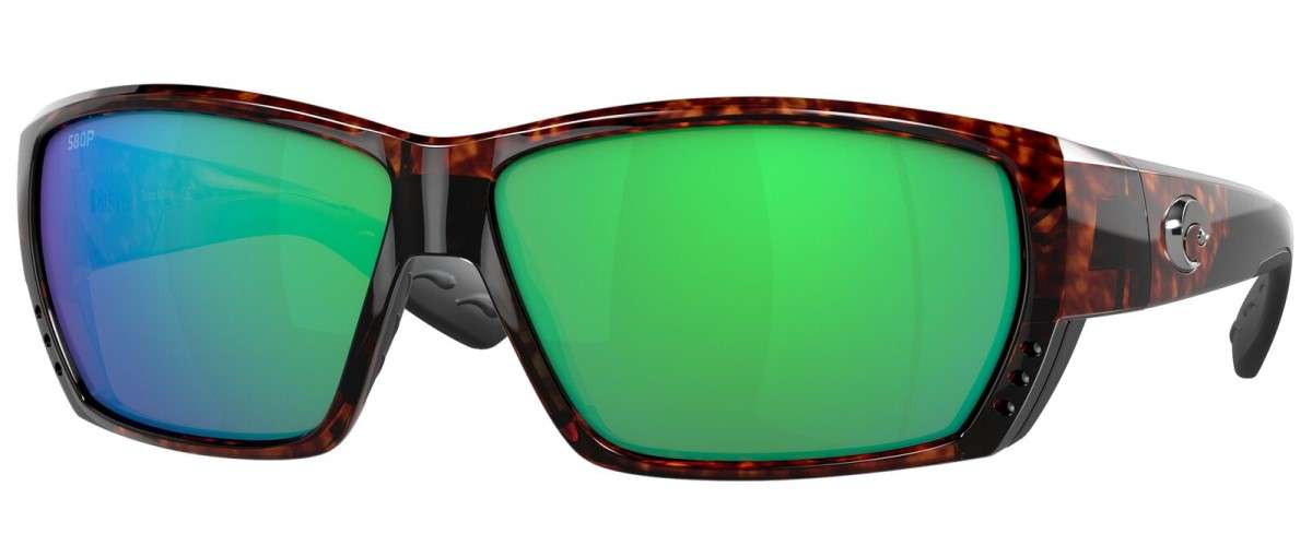 Costa Tuna Alley Sunglasses Tortoise Green Mirror 580P - TackleDirect